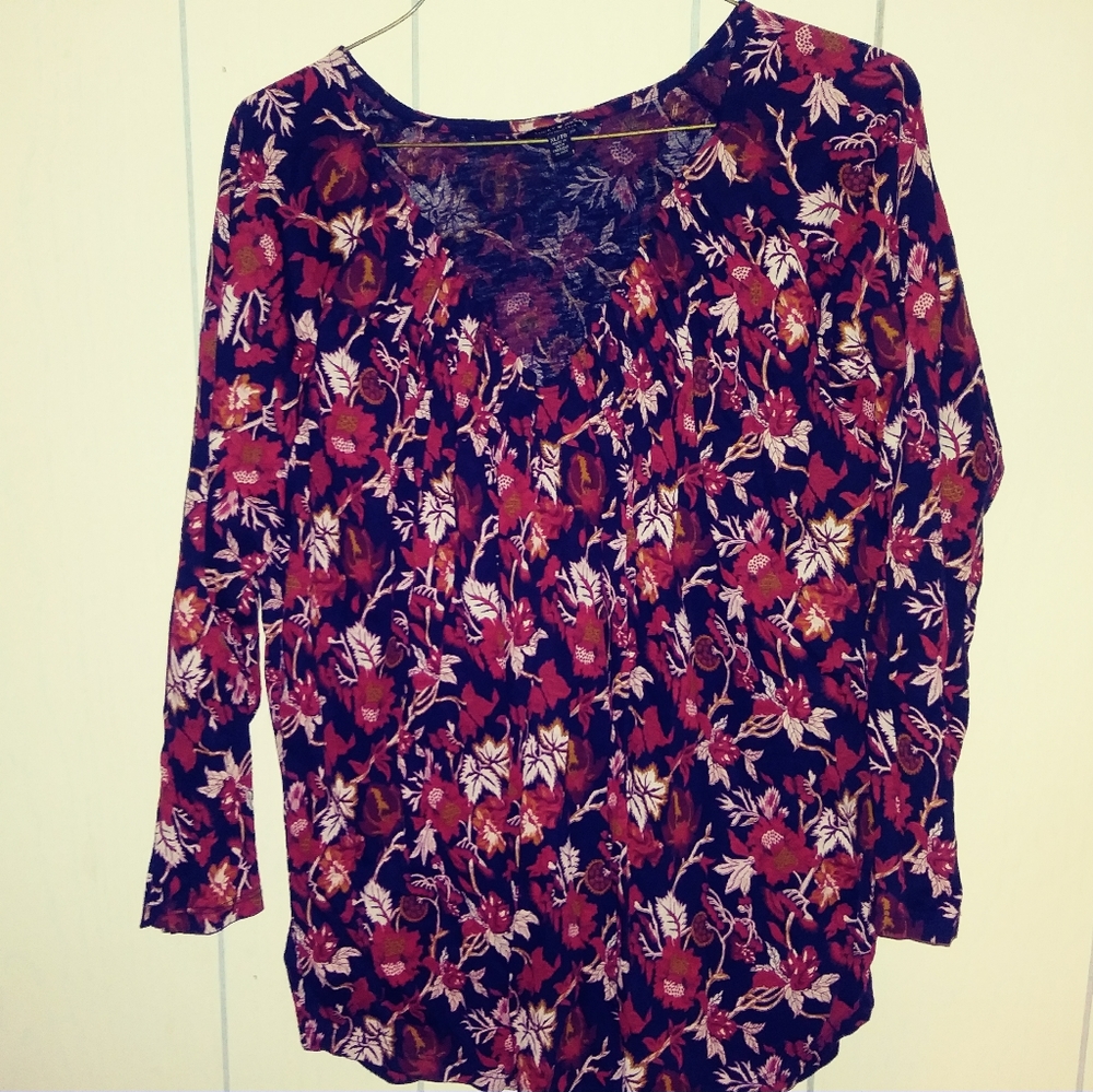 Women's Lucky Brand floral summer top. Size XL